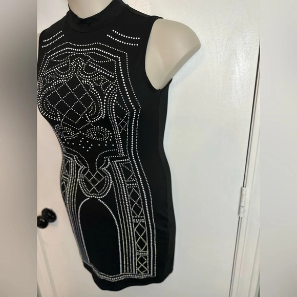 Say What? Embellished Black Body Con Dress  Size Small #1407 - Picture 11 of 12
